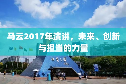 马云2017年演讲，未来、创新与担当的力量