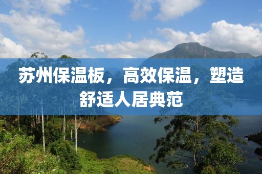 苏州保温板，高效保温，塑造舒适人居典范
