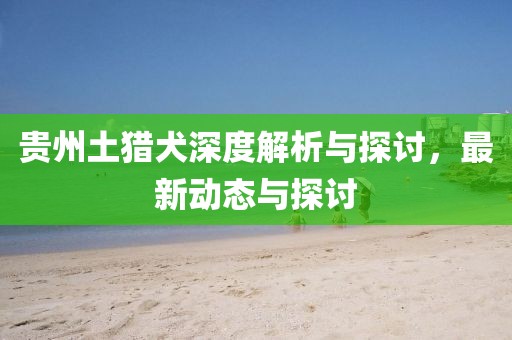 贵州土猎犬深度解析与探讨，最新动态与探讨