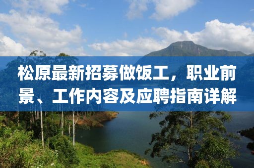 松原最新招募做饭工，职业前景、工作内容及应聘指南详解