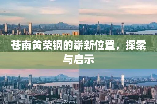 苍南黄荣钢的崭新位置，探索与启示