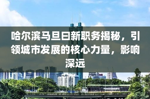 哈尔滨马旦曰新职务揭秘，引领城市发展的核心力量，影响深远