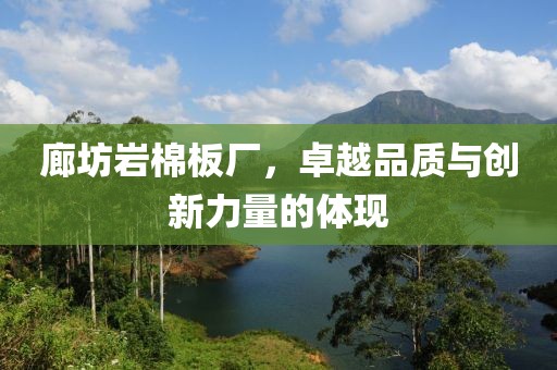 廊坊岩棉板厂，卓越品质与创新力量的体现