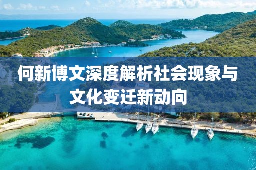 何新博文深度解析社会现象与文化变迁新动向