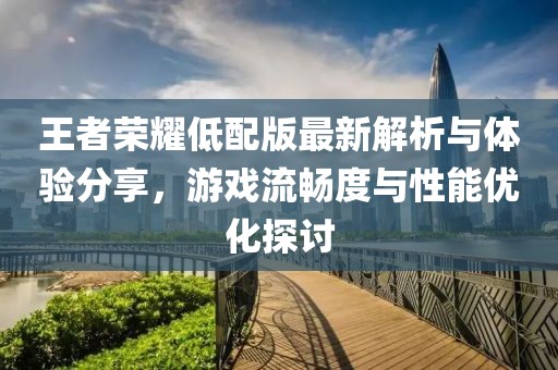 王者荣耀低配版最新解析与体验分享，游戏流畅度与性能优化探讨