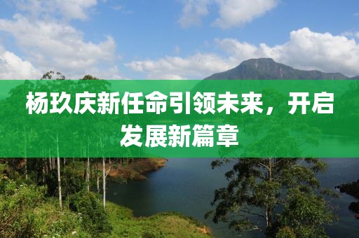 杨玖庆新任命引领未来，开启发展新篇章