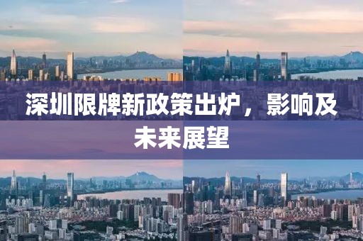 深圳限牌新政策出炉，影响及未来展望