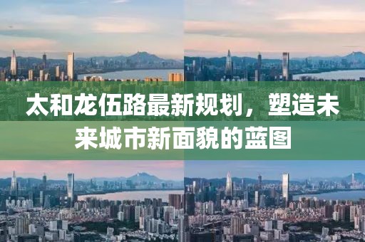 太和龙伍路最新规划，塑造未来城市新面貌的蓝图