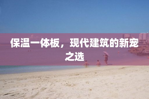 保温一体板，现代建筑的新宠之选