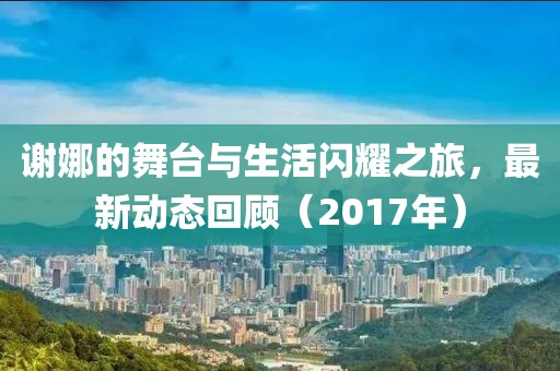 谢娜的舞台与生活闪耀之旅，最新动态回顾（2017年）