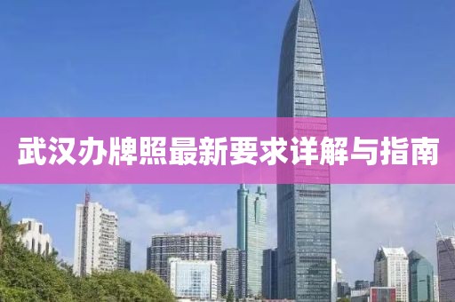 武汉办牌照最新要求详解与指南
