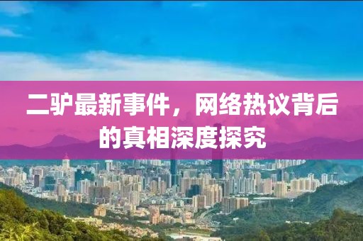二驴最新事件，网络热议背后的真相深度探究