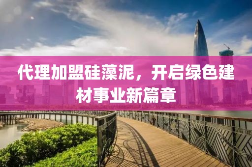代理加盟硅藻泥，开启绿色建材事业新篇章