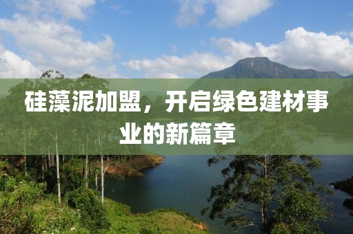 硅藻泥加盟，开启绿色建材事业的新篇章