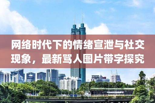 网络时代下的情绪宣泄与社交现象，最新骂人图片带字探究
