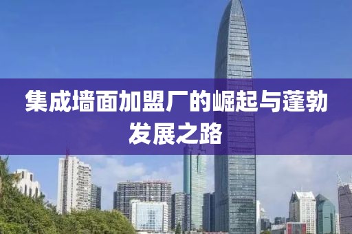 集成墙面加盟厂的崛起与蓬勃发展之路