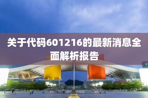 关于代码601216的最新消息全面解析报告