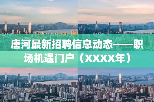 唐河最新招聘信息动态——职场机遇门户（XXXX年）