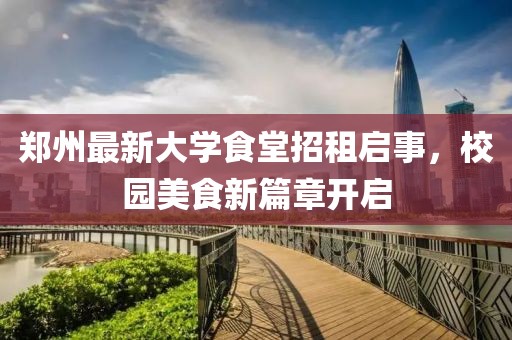 郑州最新大学食堂招租启事，校园美食新篇章开启