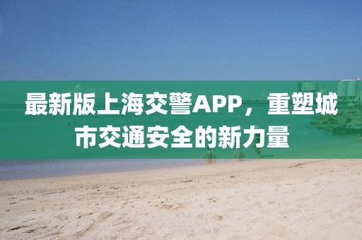 最新版上海交警APP，重塑城市交通安全的新力量