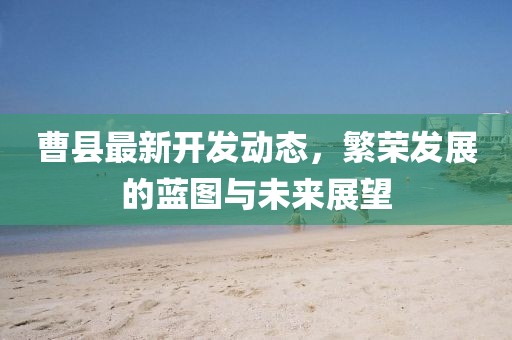 曹县最新开发动态，繁荣发展的蓝图与未来展望
