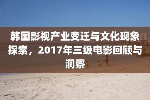 韩国影视产业变迁与文化现象探索，2017年三级电影回顾与洞察