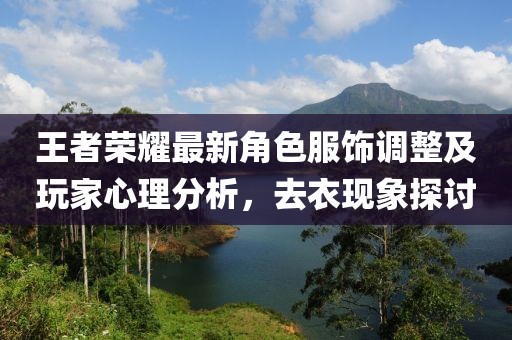 王者荣耀最新角色服饰调整及玩家心理分析，去衣现象探讨