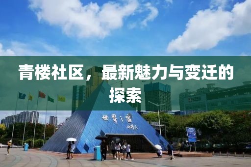 青楼社区，最新魅力与变迁的探索