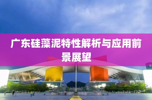 广东硅藻泥特性解析与应用前景展望