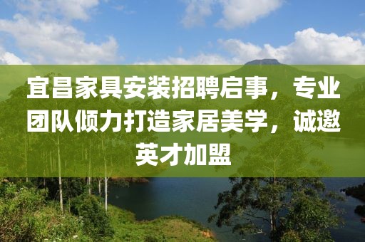 宜昌家具安装招聘启事，专业团队倾力打造家居美学，诚邀英才加盟