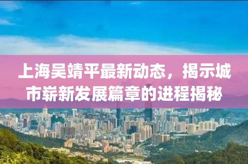 上海吴靖平最新动态，揭示城市崭新发展篇章的进程揭秘