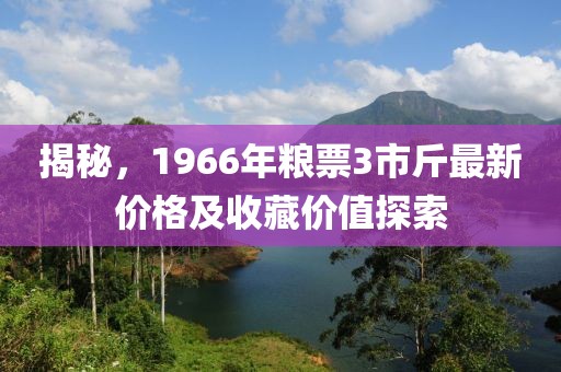 揭秘，1966年粮票3市斤最新价格及收藏价值探索