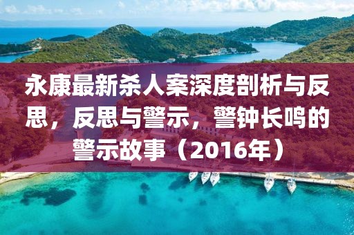 永康最新杀人案深度剖析与反思，反思与警示，警钟长鸣的警示故事（2016年）