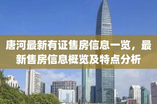 唐河最新有证售房信息一览，最新售房信息概览及特点分析