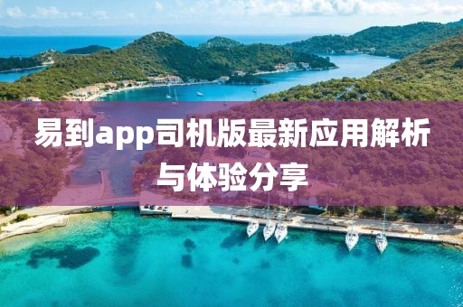 易到app司机版最新应用解析与体验分享