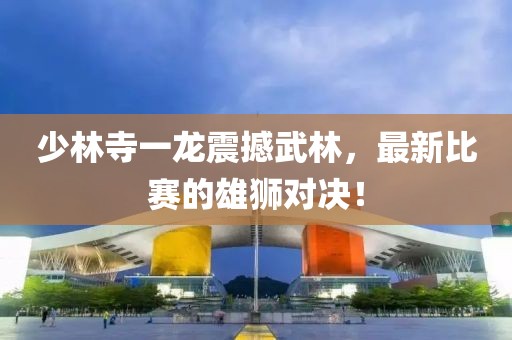 少林寺一龙震撼武林，最新比赛的雄狮对决！