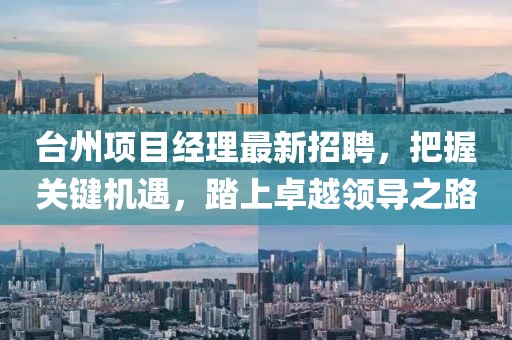 台州项目经理最新招聘，把握关键机遇，踏上卓越领导之路