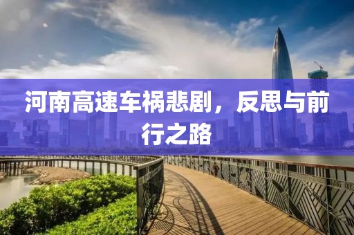 河南高速车祸悲剧，反思与前行之路