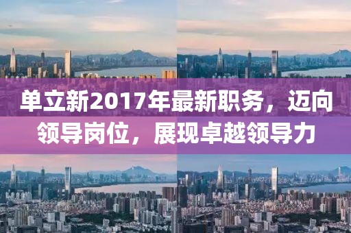 单立新2017年最新职务，迈向领导岗位，展现卓越领导力