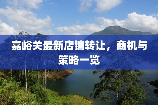 嘉峪关最新店铺转让，商机与策略一览