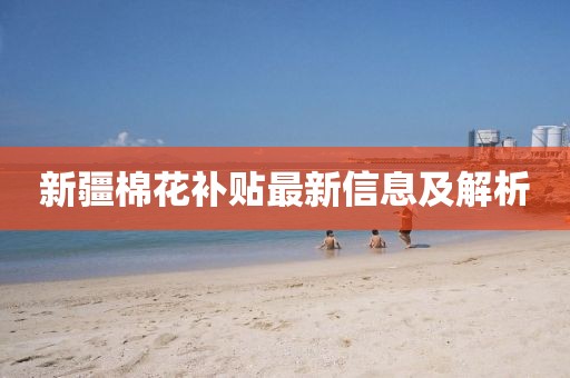 新疆棉花补贴最新信息及解析