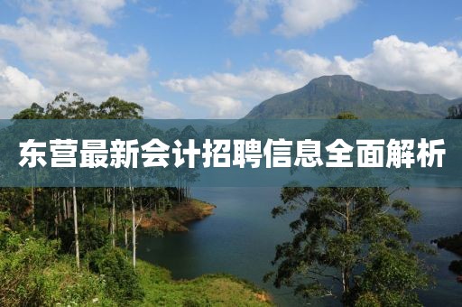东营最新会计招聘信息全面解析