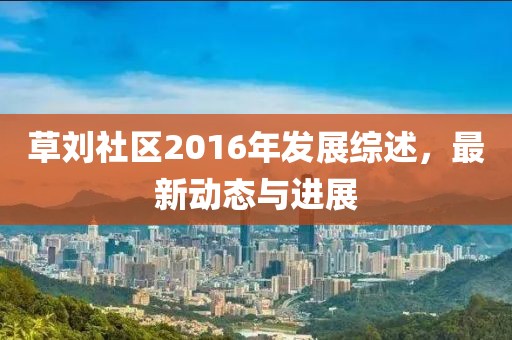 草刘社区2016年发展综述，最新动态与进展