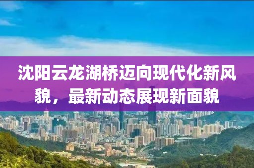沈阳云龙湖桥迈向现代化新风貌，最新动态展现新面貌