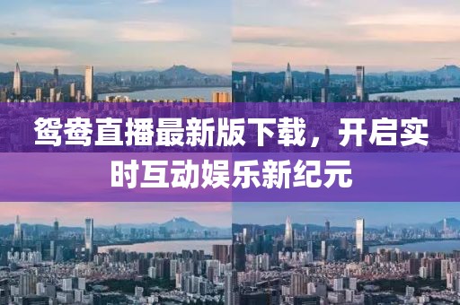 鸳鸯直播最新版下载，开启实时互动娱乐新纪元
