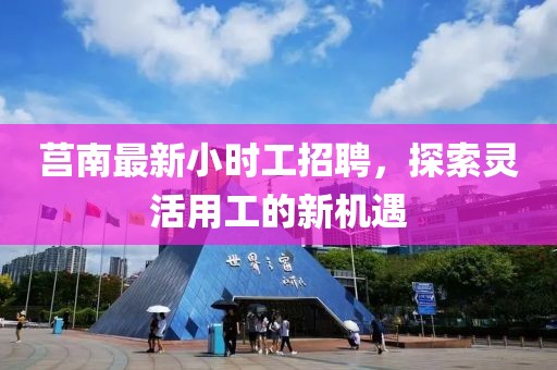 莒南最新小时工招聘，探索灵活用工的新机遇