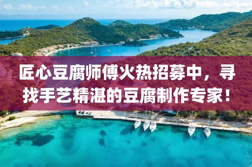 匠心豆腐师傅火热招募中，寻找手艺精湛的豆腐制作专家！