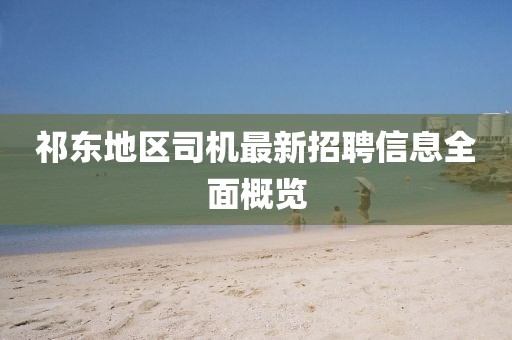 祁东地区司机最新招聘信息全面概览
