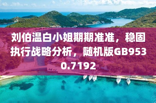 刘伯温白小姐期期准准，稳固执行战略分析，随机版GB9530.7192