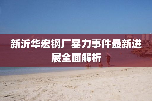新沂华宏钢厂暴力事件最新进展全面解析